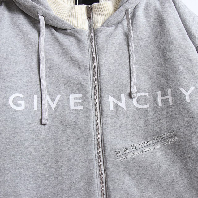 Givenchy專櫃紀梵希專門店2023FW新款重工針織布拼接毛衣外套 男女同款 tzy3162